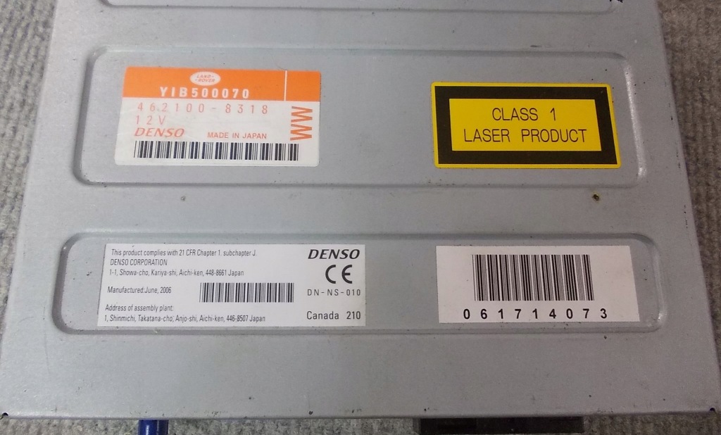 фото №3, Range rover считыватель навигация dvd yib500070