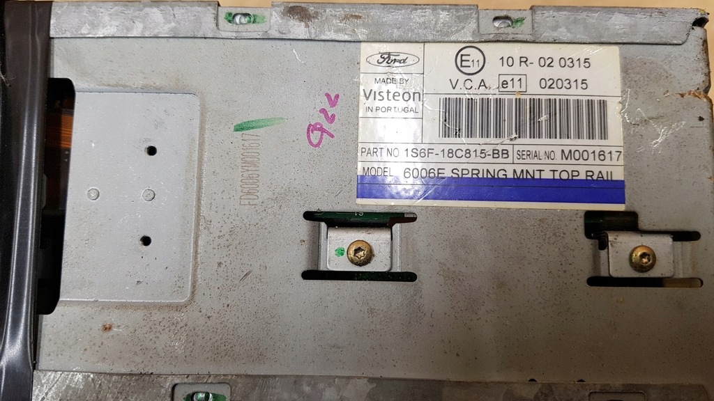 фото №3, Радио ford focus mk1 6006e