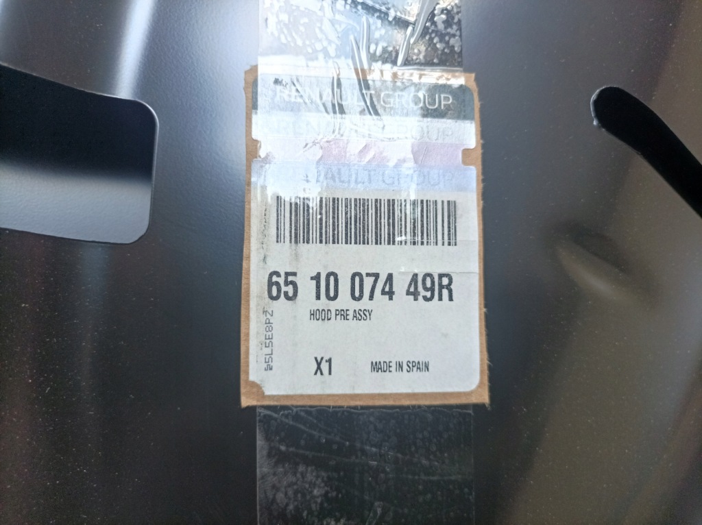 фото №9, Captur ii 2 19- капот крышка двигателя nowa oryg алюминиевая