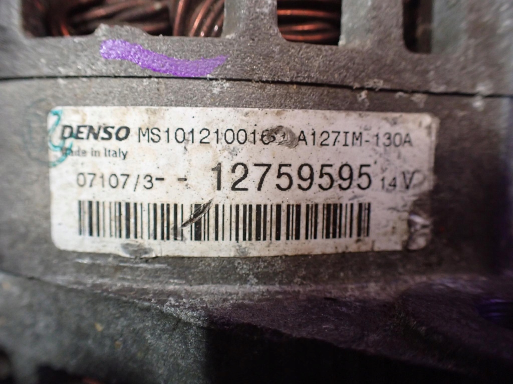 Fiat grande punto 05-10 1.9 120km генератор 12759595 ms101210016 с Разборки