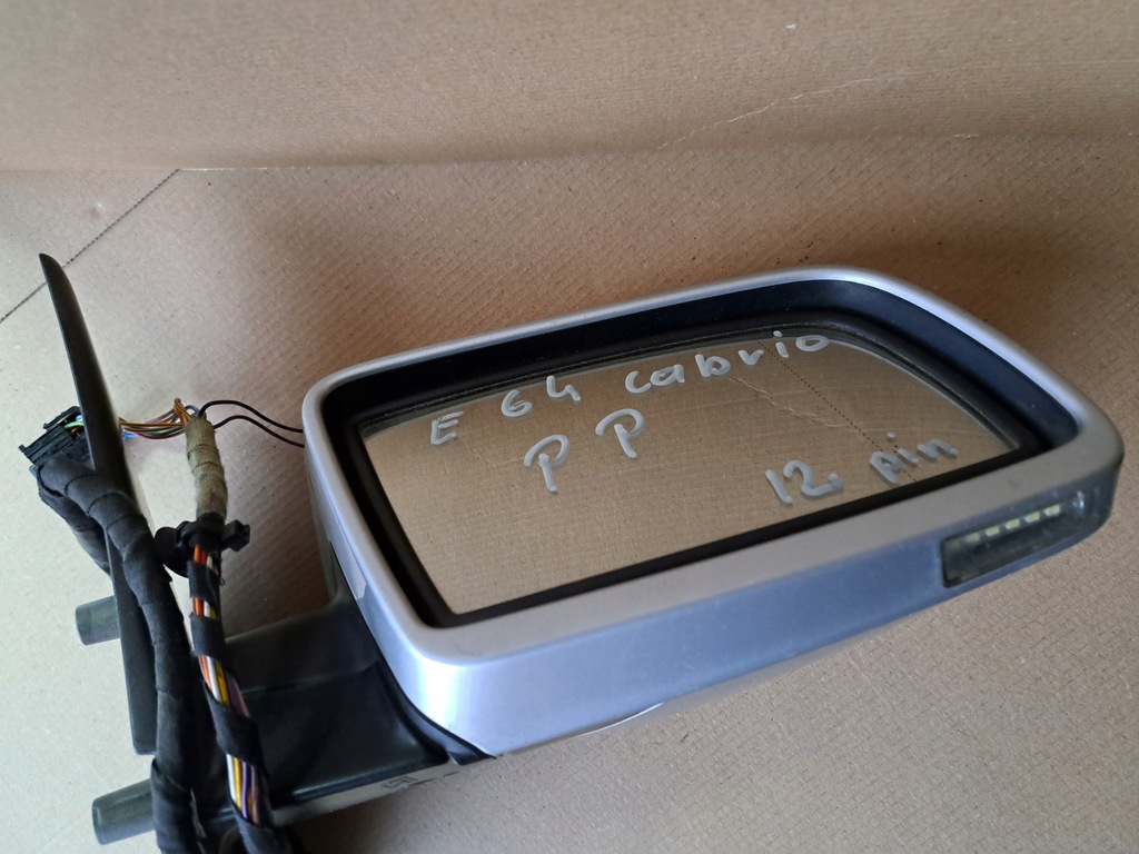 фото №1, Зеркало наружное правое 12 pin bmw e63 e64 подсвечиваемые uk