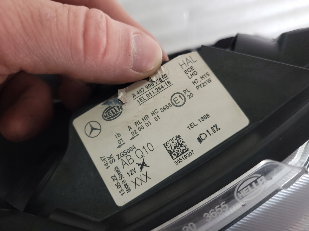 фото №14, Лампа правый перед правая mercedes w447 v-klasa vito