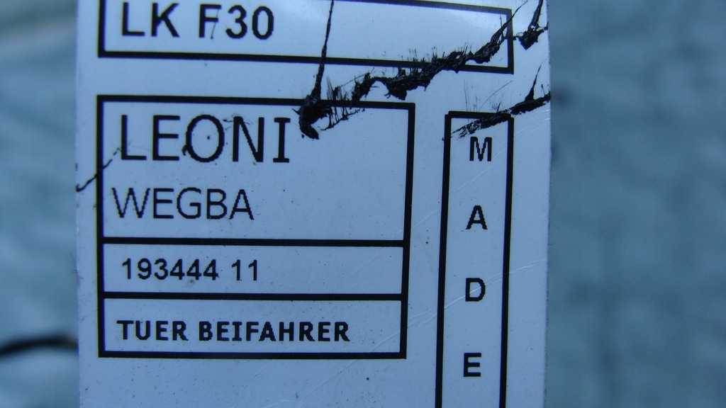 фото №8, Джгут електропроводка двері правий перед bmw 3 f30 9286209 9286233-01