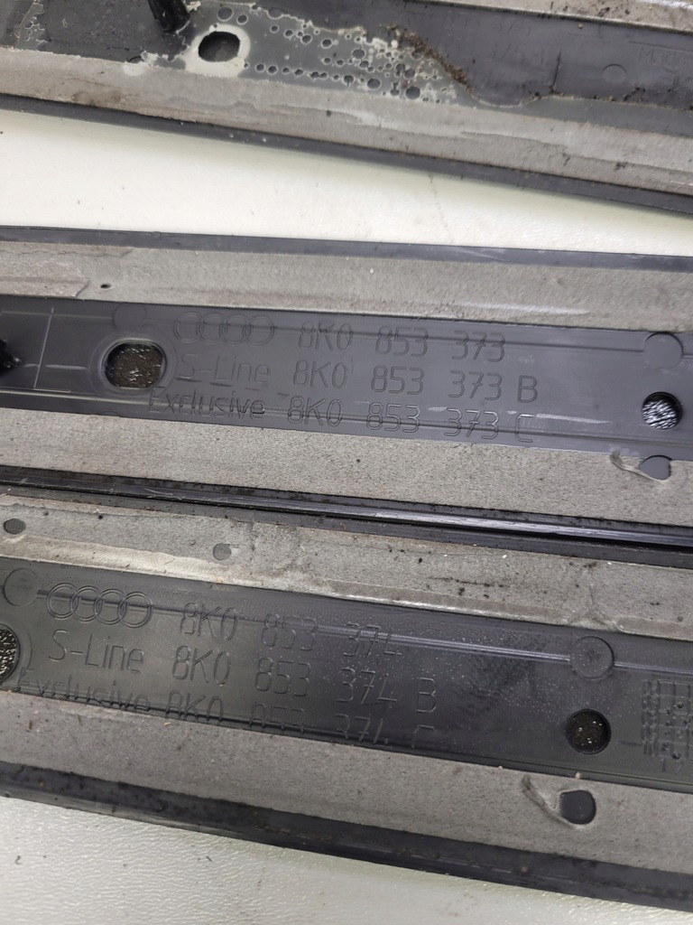 фото №7, Молдинг накладки порогові s-line audi a4 b8 оригінал комплект