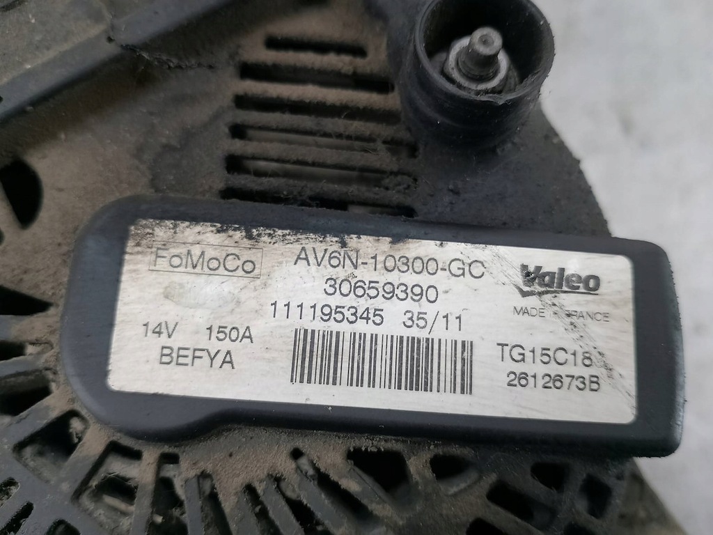 фото №8, Генератор mazda 5 ii 10- av6n-10300-gc 30659390 tg15c18 2612673b 1.6