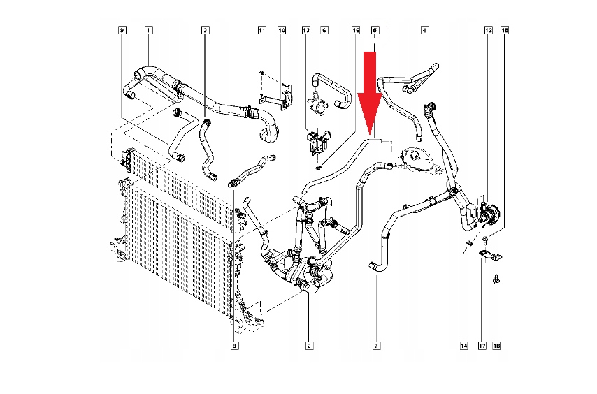 фото №2, Шланг водяний радіатора renault master 217410014r