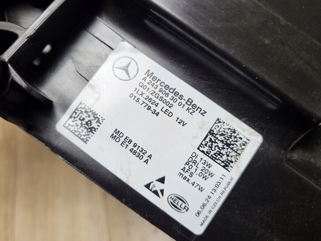 фото №8, Mercedes eqb x243 w243 лампа full led перед передня права anglia