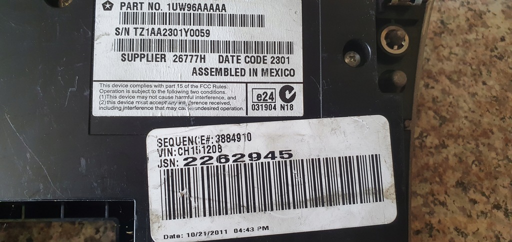 фото №11, Панель кондиционера lancia thema 1uw96aaaaa