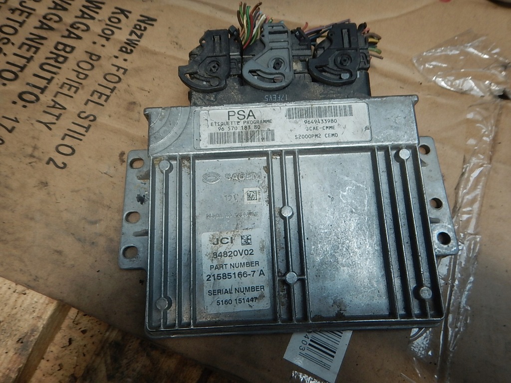 фото №1, Peugeot citroen 9649433980 блок управления бортовой компьютер