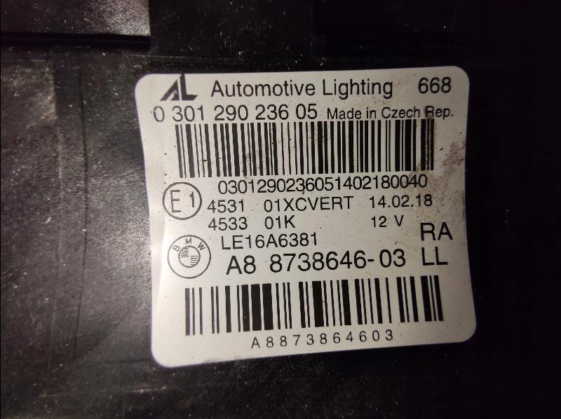 фото №14, Bmw 2 ii f45 f46 lift full led a88738646-03 лампа передня перед права
