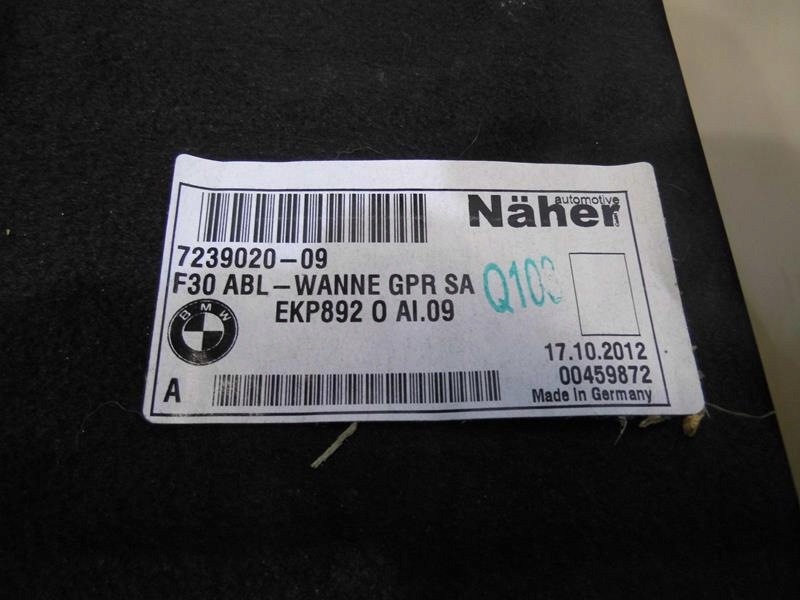 фото №5, Пол ниша багажника bmw 3 f30