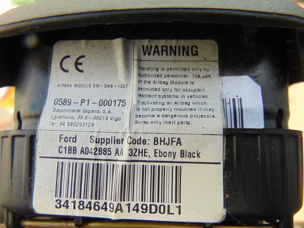 фото №16, Подушка водителя подушка безопасности ford fiesta mk7 lift ecosort mk2