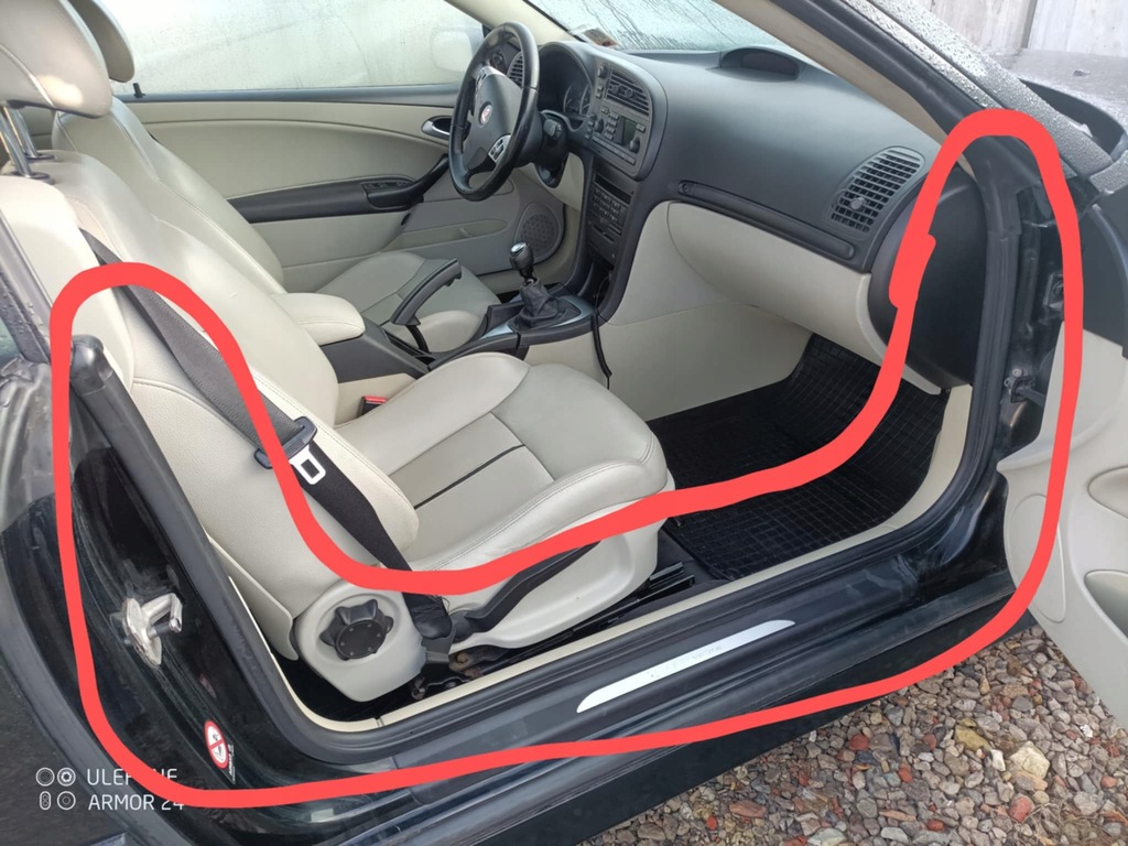 фото №1, Прокладка правая дверь cabrio saab 9-3 нижняя 93 ii вокруг дверь