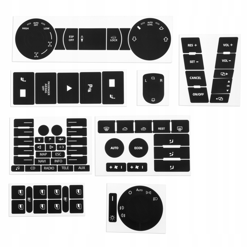 фото №1, Наклейки naprawcze кнопок volkswagen touareg