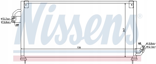 фото №12, Конденсатор радиатор кондиционера nissens 73210fc03