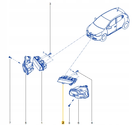 Renault clio 4 рестайлинг  фонарь  дневные led левая оригинальный номер 266051034r в Украине