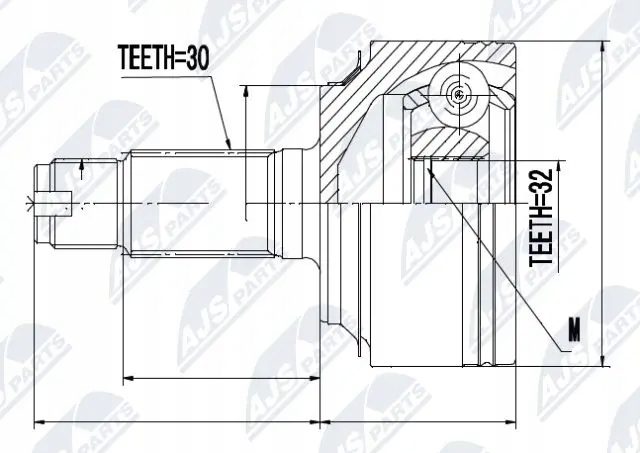 фото №2, Шарнир полуось npz-hd-058 nty honda cr-v iii