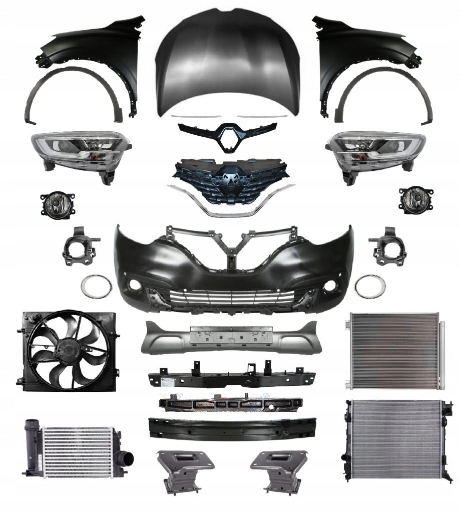 фото №1, Kadjar 15-18 перед капот бампер pas лампа крила