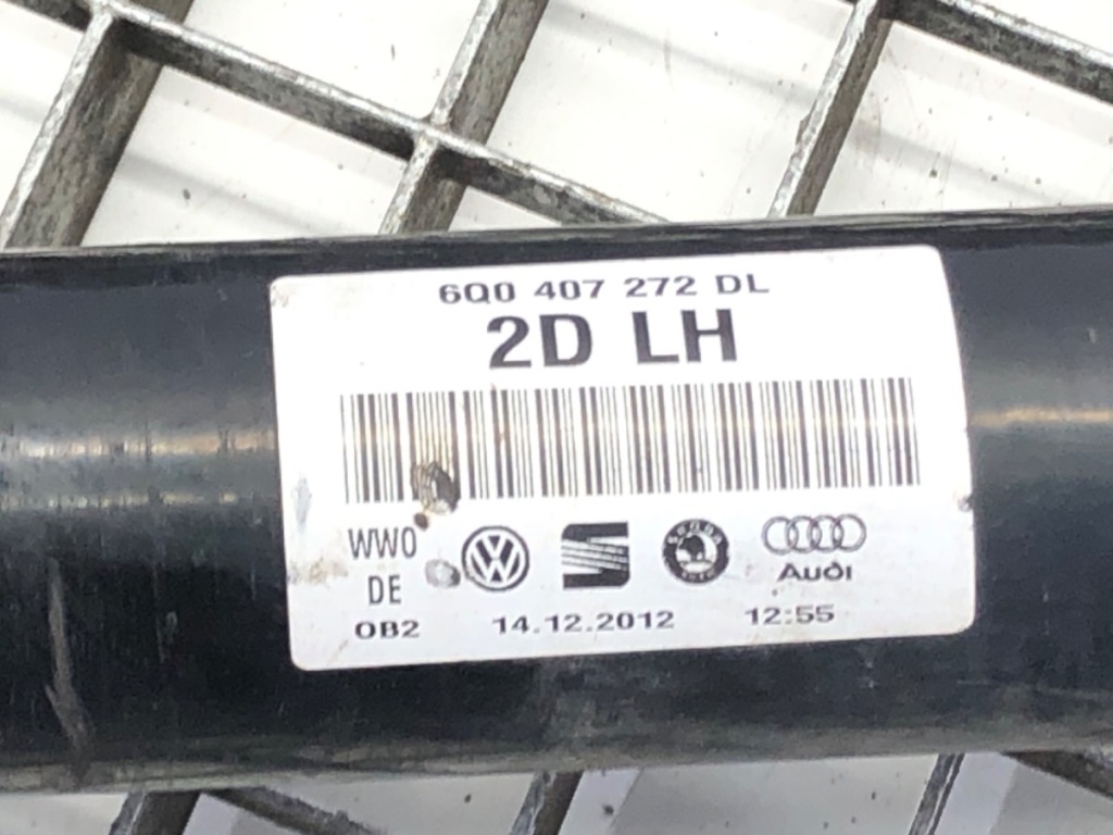 Приводной вал правый  перед skoda fabia 2 6q0407272dl 1.4 86km 06-14 шрус в Украине