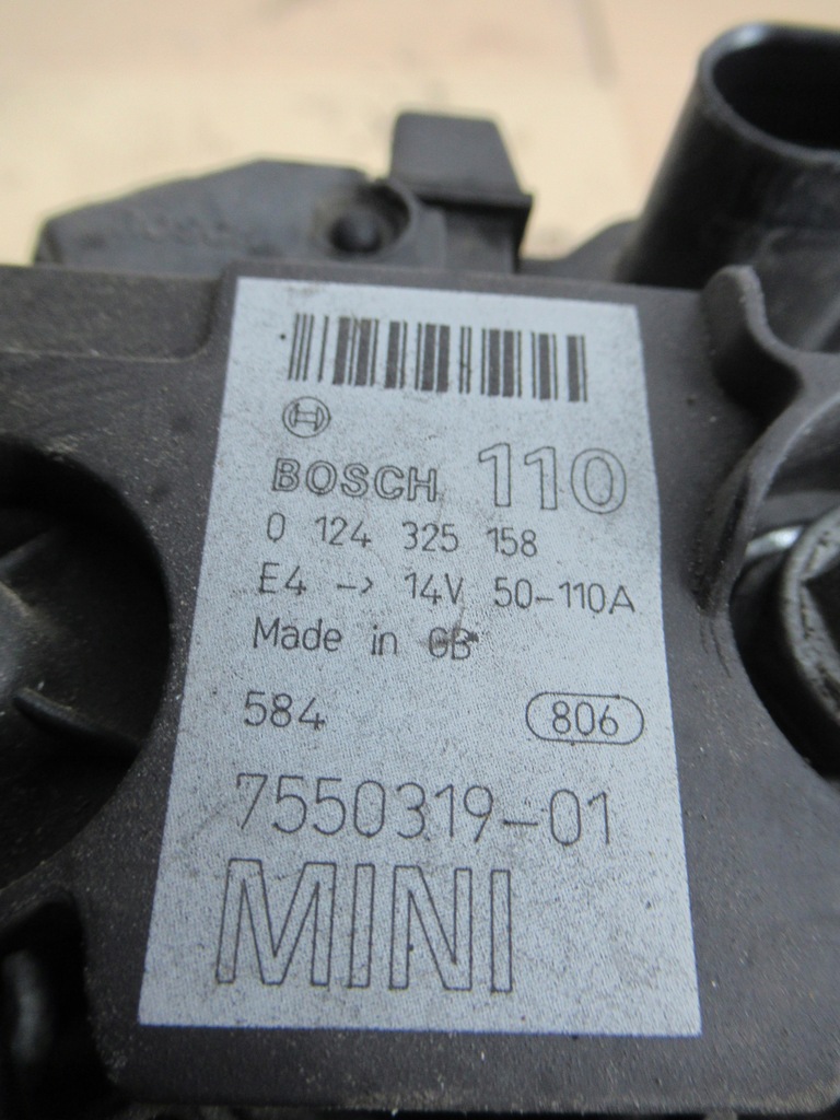 фото №5, Генератор mini cooper r50 r53 1.6 b 0124325158 7550319-01
