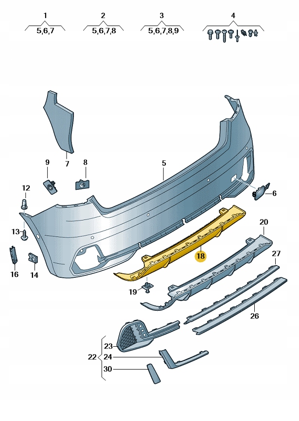 Купити Спойлер накладка дифузор заднього бампера audi a1 aso оригінал nowa