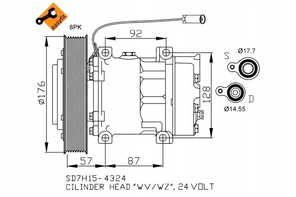 фото №4, Компрессор кондиционера rvi c k t volvo fh fh ii fh16 fm fm ii fmx fmx