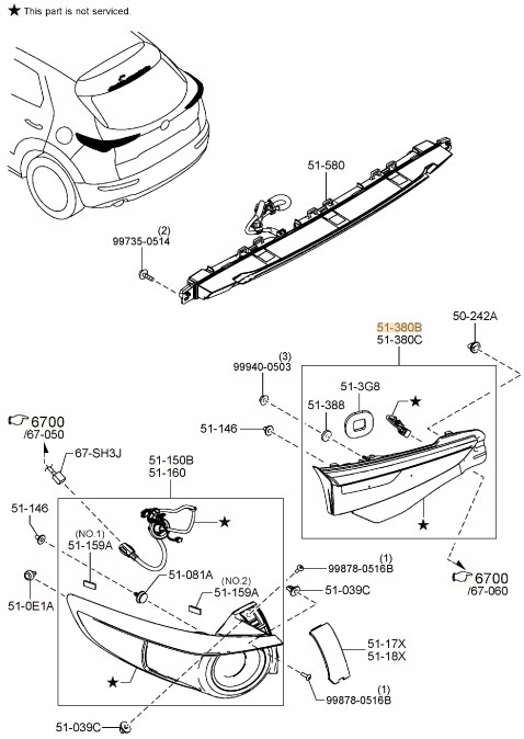 Фара задний правый  внутренняя mazda cx-30 dm 2019- led оригинал Цена
