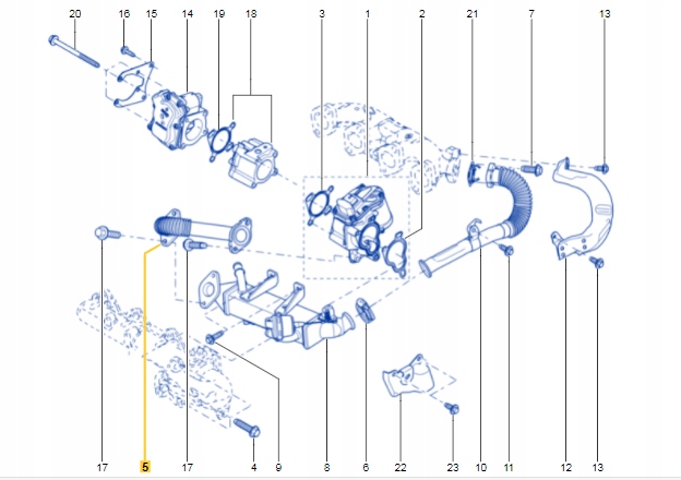 фото №3, Шланг egr renault master iii 2.3dci