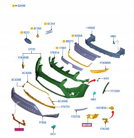 Решітка ліва протитуманної фари kuga mk1 2008-2012 ford оригінальний номер _ 1494031 _ 8v41-19953-aa Оригінал