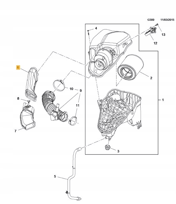 фото №10, Впуск воздухозаборник ловушка труба воздуха opel astra k 13367310 оригинальный номер оригинал