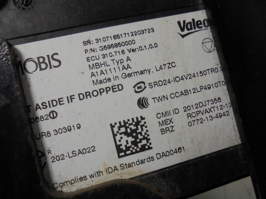 фото №9, Модуль датчик мертвого зона радар правый 95821-g5000 kia niro i 1,6 gdi 17r.