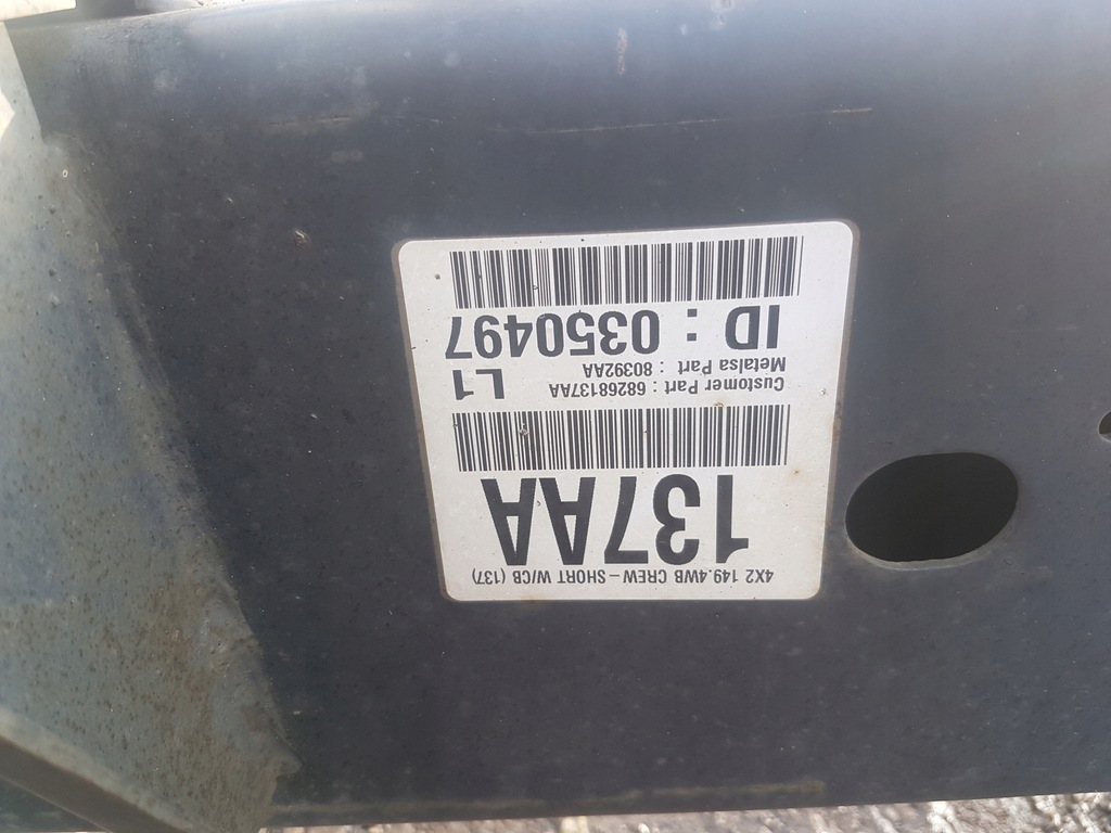 фото №8, Dodge ram 09-17 рама опорний 4x2 перед задня 5,7 hemi