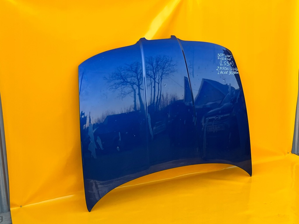 Капот перед seat leon 1 99-06r niebieska код лакокрасочного покрытия ls5n . Цена