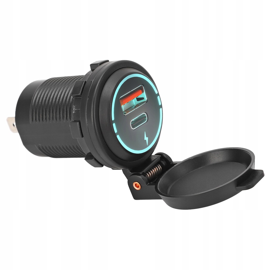 фото №12, Роз'єм зарядний пристрій usb 12v швидкі заряджання ip66