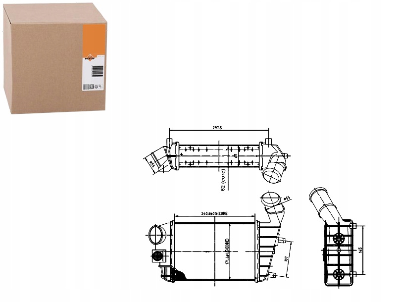 30142a nrf радиатор интеркулер audi q7 07- Оригинал