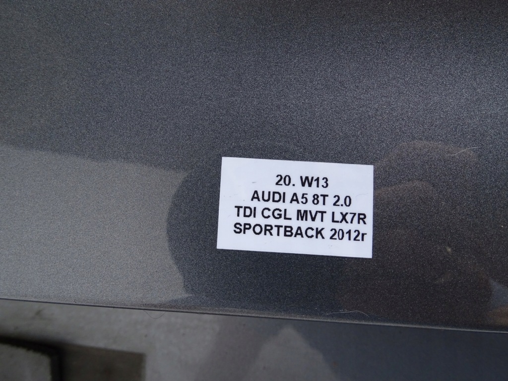 фото №15, Крышка багажника задняя задняя багажника с стекло lx7r audi a5 8t sportback 07-16r