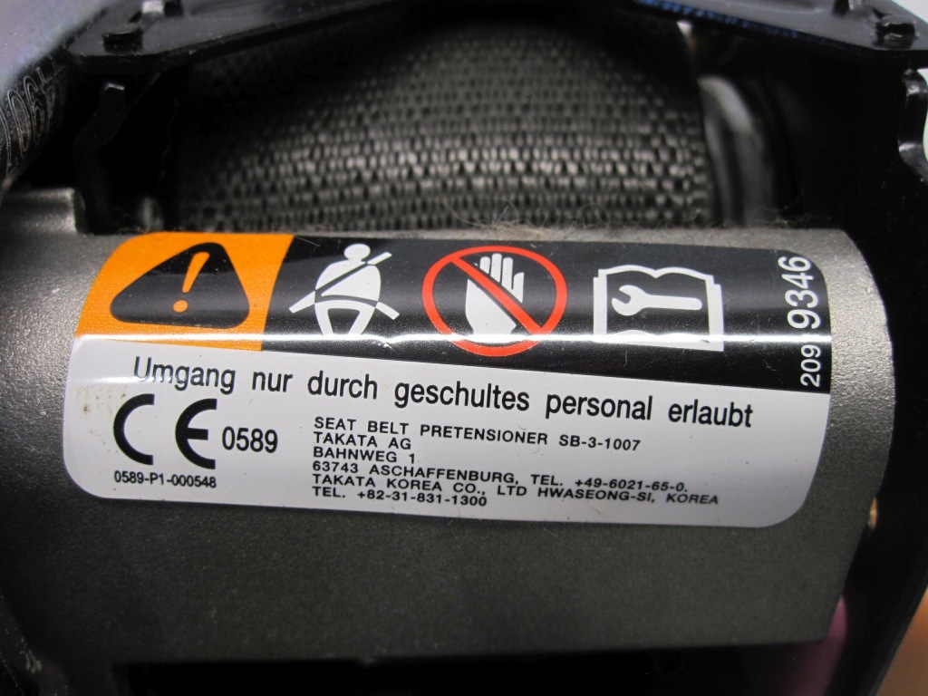 Mokka a 15r ремінь безпеки лівий перед 95366786 20919346 Недорого