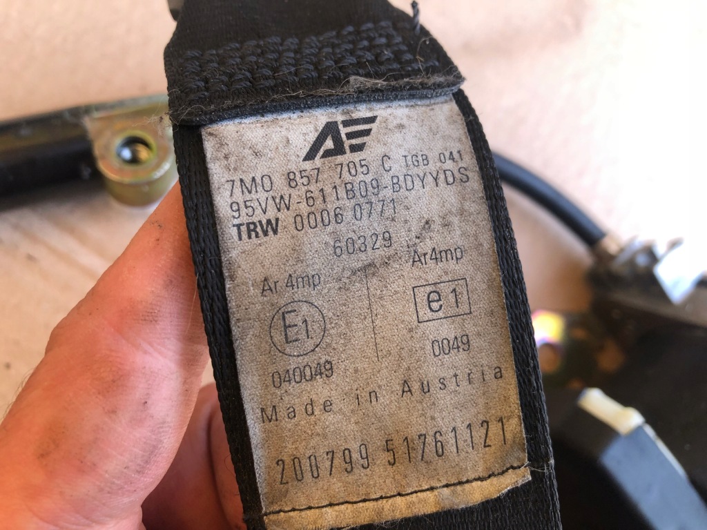 фото №6, Правый pas безопасности ford galaxy mk1 lift 00-0