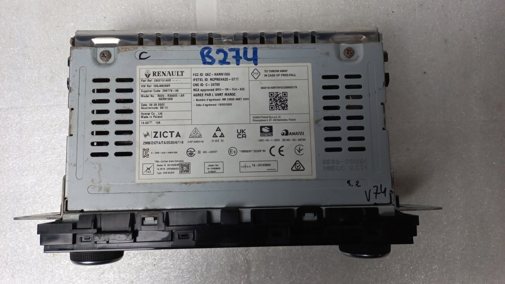 фото №6, Trafic vivaro talneto iv lift радио 280216140r