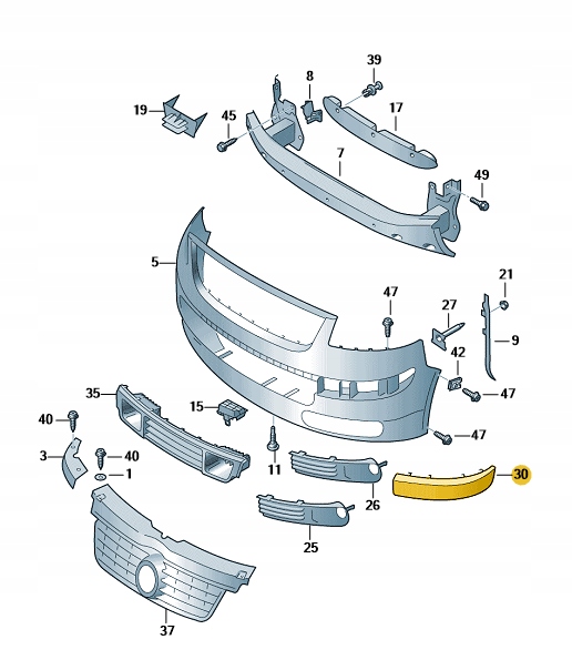 фото №1, Молдинг защитная левый перед volkswagen transporter