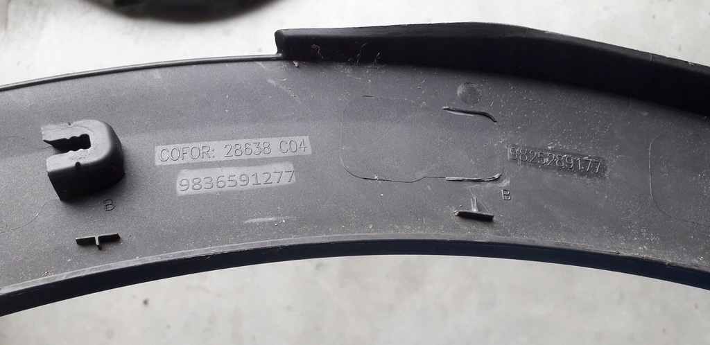 фото №10, Молдинг крыло левый задняя peugeot 3008 ii 9836591277