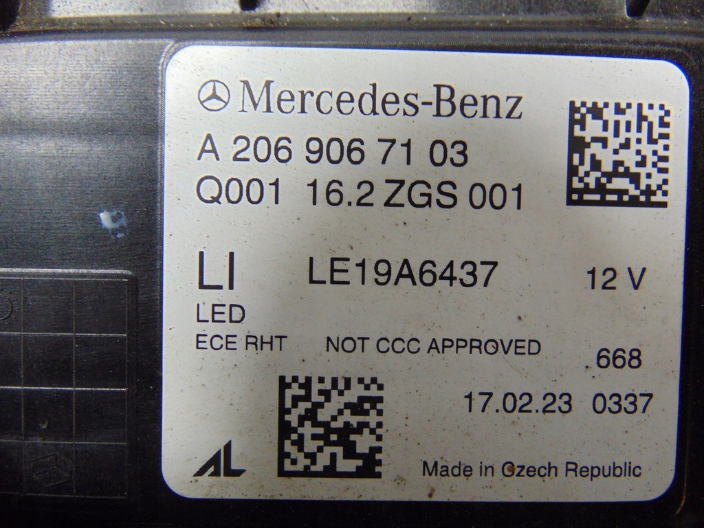 фото №14, Лампа ліва перед mercedes w206 europa a2069067103