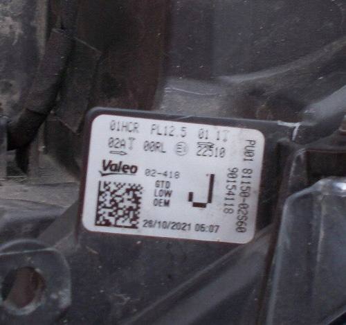 фото №13, Лампа ліва фара лівий led toyota corolla e21 hb kombi 2019-