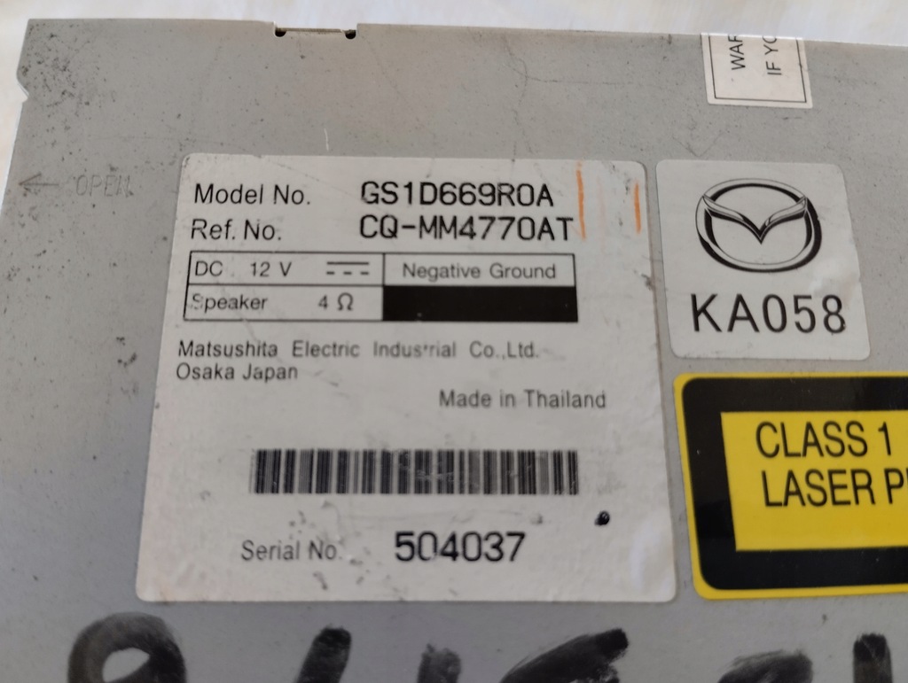 фото №3, Радио радиопроигрыватель mazda 6 ii gh gs1d669r0a