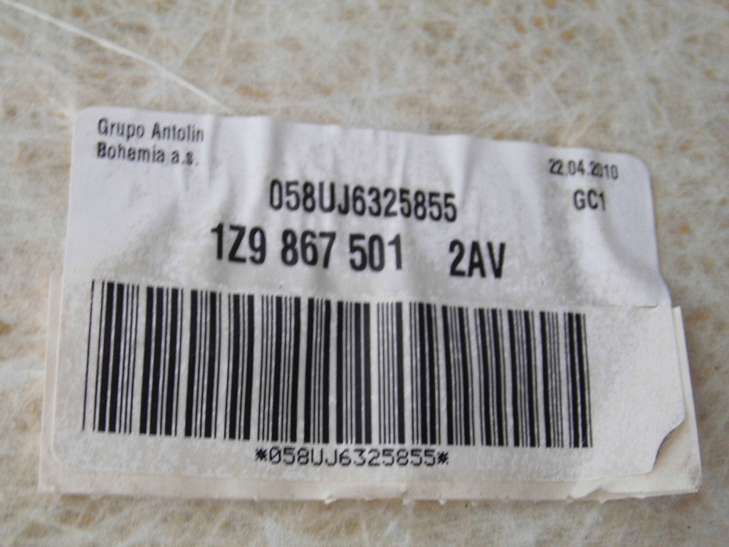 фото №14, Skoda octavia combi ii стеля оббивка дах 1z9867501