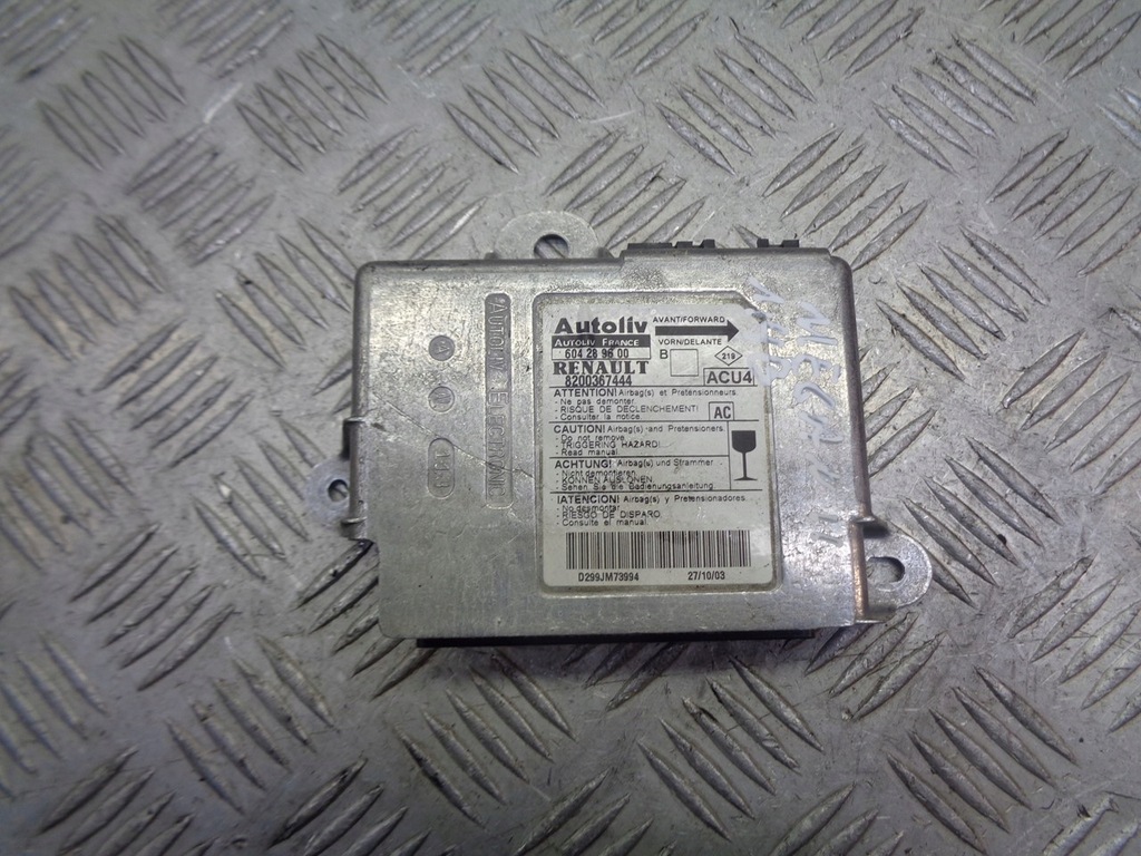 фото №1, Модуль подушка безопасности renault megane ii 8200367444