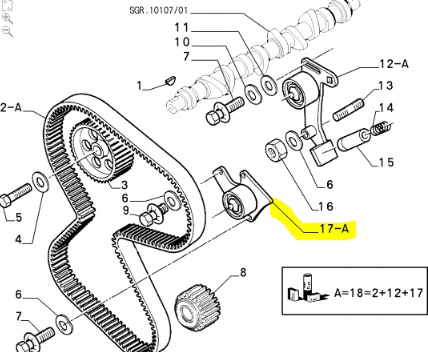 фото №10, Ролик ремінь розподільного валу fiat ulysse оригінальний номер 9615923380