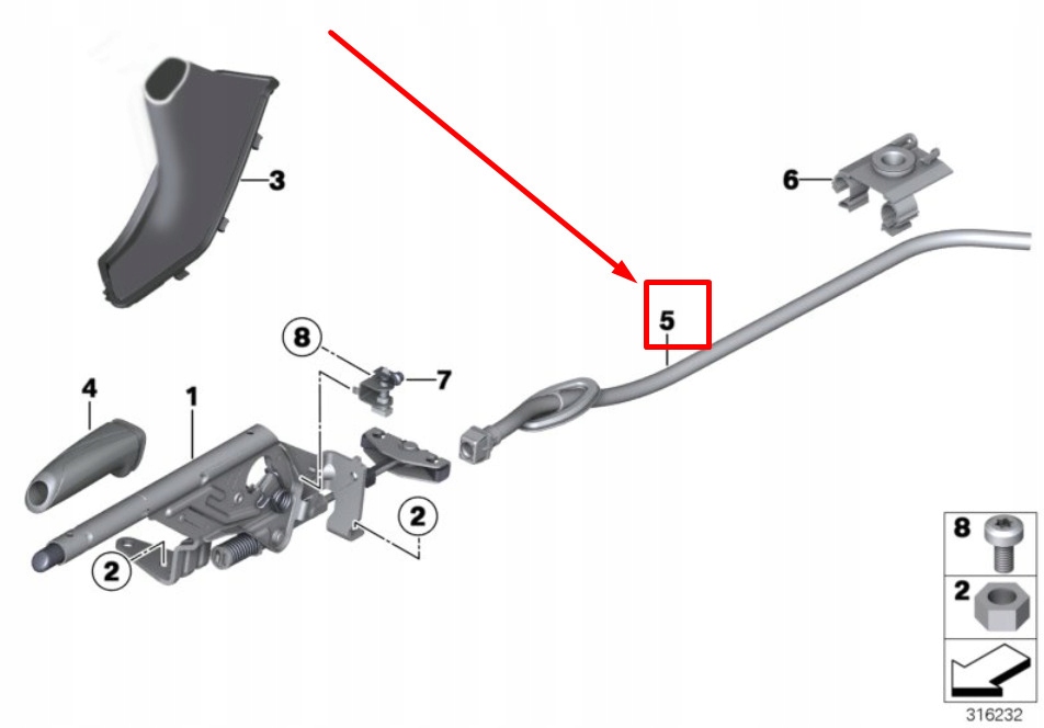 фото №1, Bmw 4 coupe f82 правый hand brake guide tube 2284876 34402284876 original