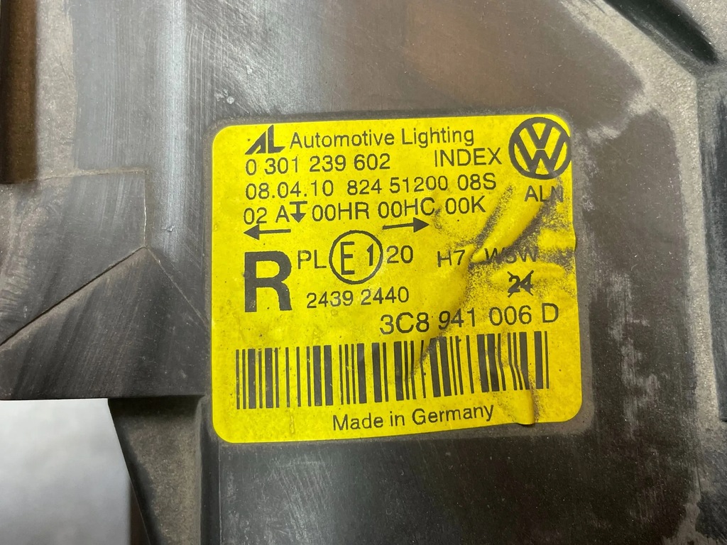 фото №10, Vw passat cc 2010 3c8941006d лампа правий перед права передня