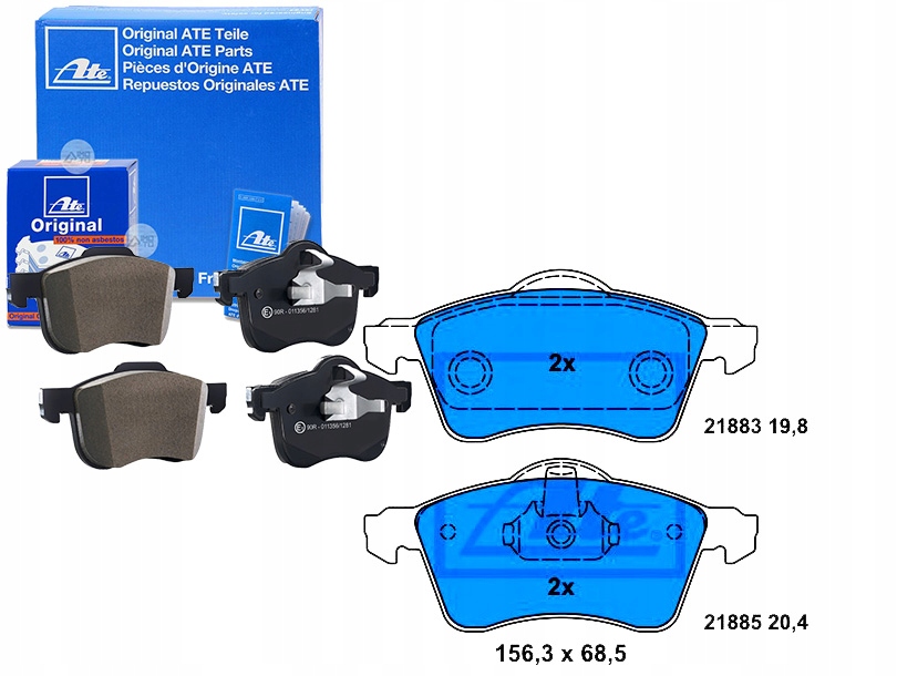 Купити Комплект гальмівних колодок гальмівних ate f026000003 9864940
